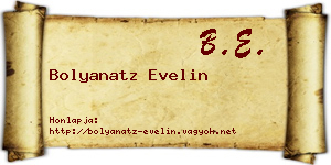 Bolyanatz Evelin névjegykártya